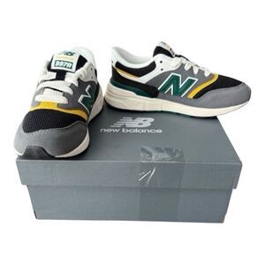New Balance 997R Sneakers Shoes Little Kids Size 12 Grey Black Yellow Green